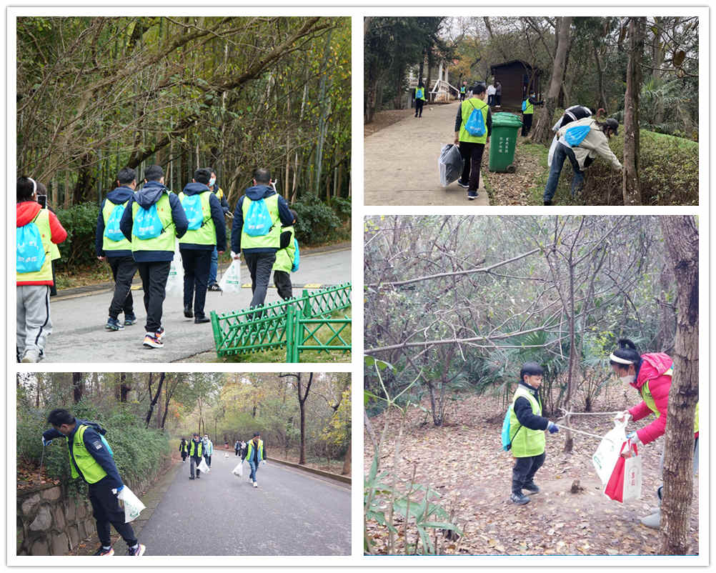 متطوعون ينظفون القمامة البلاستيكية في جبل داشو